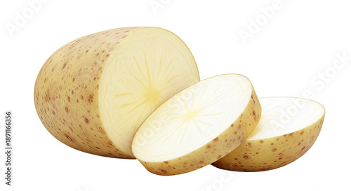 Sliced Potato with Brown Spots