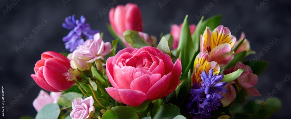 Naklejka premium Thoughtful presents and vibrant blooms enhance March 8 celebrations.