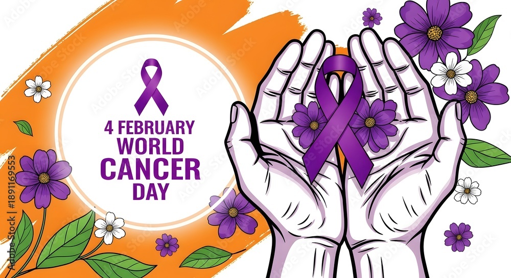 Fototapeta premium 4th february Celebrating world cancer day