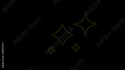 Subtle Sparkling Stars Animation, Elegant Dark Green Star Overlay Background