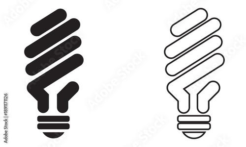 Light bulb idea icon illustration. Simple light bulb icon representing idea, innovation, creativity, inspiration, and problem solving concept on white background.
