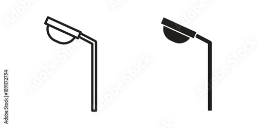 Street light icon for templates, web design and infographics. EPS10