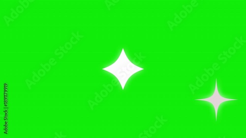 Minimal Sparkling Star Animation, Clean Magic Sparkle Overlay on Solid Background