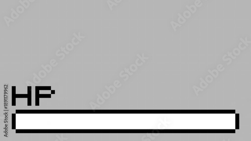 Empty HP Bar Retro Game UI