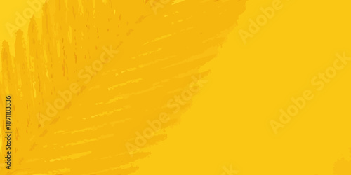 Abstract yellow brushstroke diagonally across a plain background