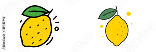 Fresh lemon vector illustration with vibrant colors and details