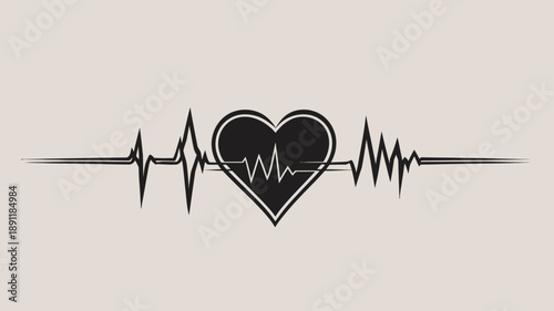 Heart Rate Pulse Heartbeat ECG Signal.