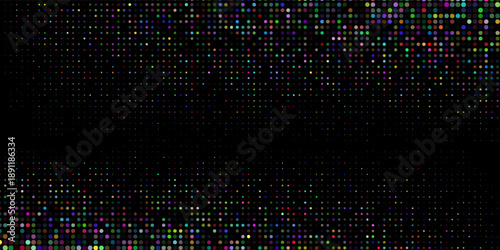 geometric shapes like circles squares triangles rhombuses, rings on black background on a matrix of 64x64 total of 4096 symbols