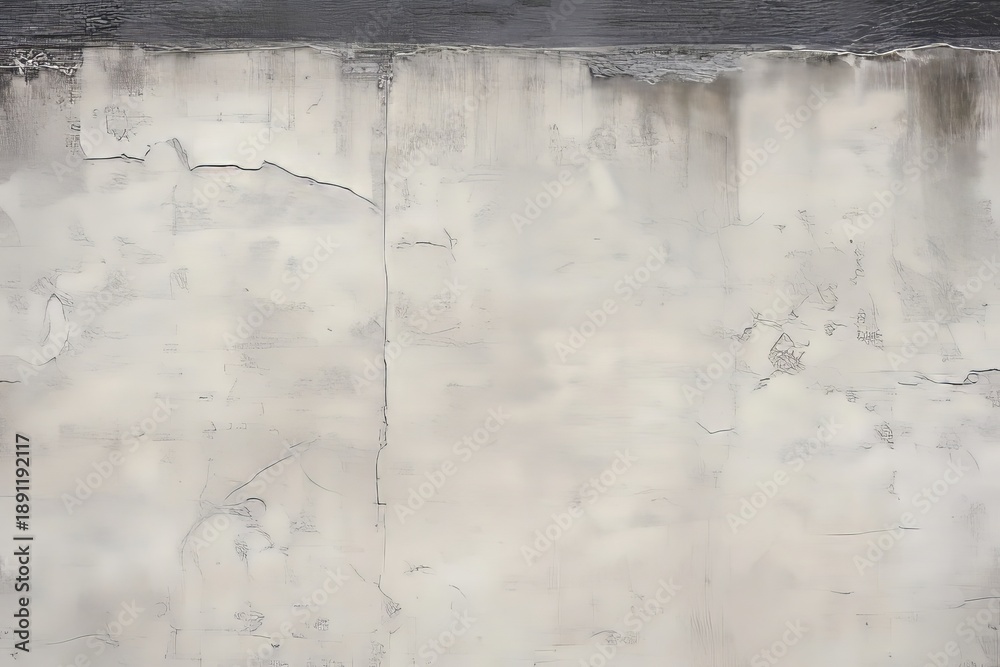 Obraz premium Weathered Beige Cement Wall Texture with Cracks and Scratches for Vintage Backgrounds and Overlays