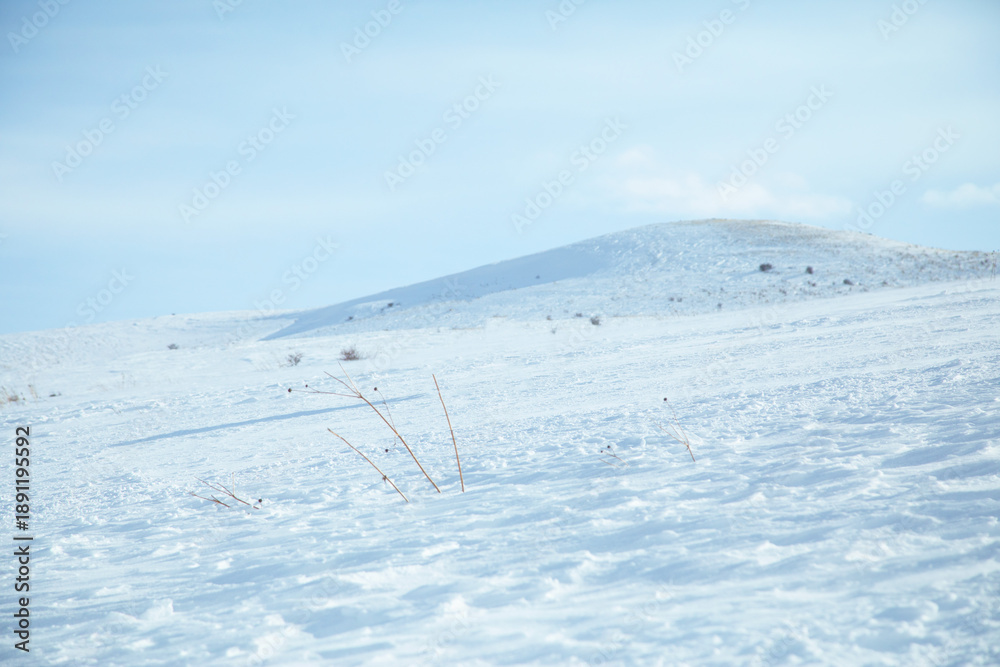 Obraz premium Snow in mountain. Background. Winter