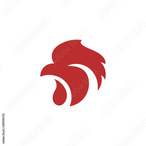 Rooster Logo Designs Concept, Chicken Head Mascot Logo Designs