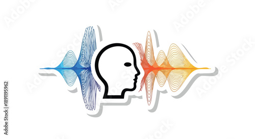 Dynamic visualization illustrating the complex synergy between human cognitive processes, auditory understanding, and powerful AI Integration, representing advanced thought and sound analysis