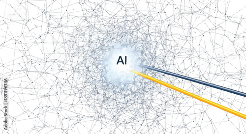 Exploring the Dynamic AI Integration within a Vast Digital Network, Visualizing Advanced Machine Learning and Neural Connections for Future Innovations