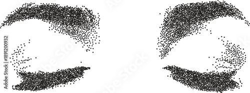 Eye retro y2k stipple design vision halftone brutalist urban vector png with clear background, iris 2000s photocopy grunge tattoo gen z effect