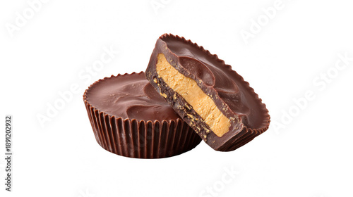 Delicious peanut butter cups with milk chocolate coating