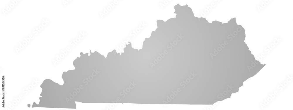 Obraz premium Kentucky map on white background