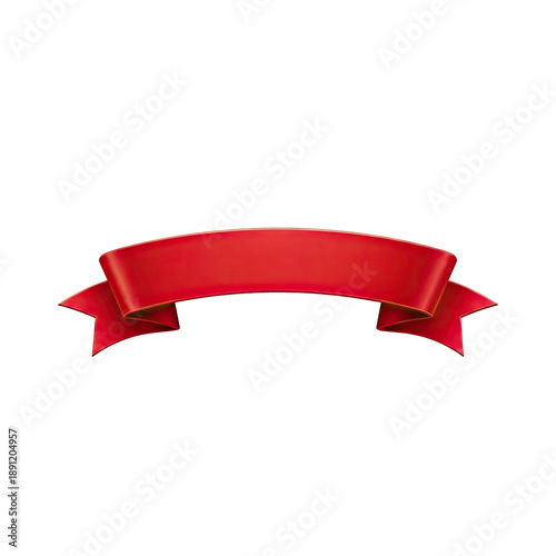 Free Download Red Ribbon Banner Vector Illustration Isolated on White Background. - GFXLoad
