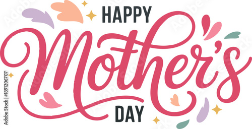 Wallpaper Mural Happy Mother's Day card with modern calligraphy Torontodigital.ca