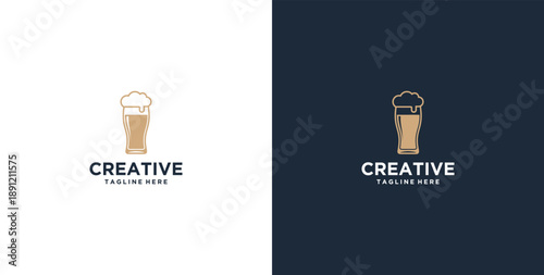 beer serving place vector logo