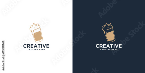 beer serving place vector logo
