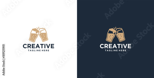 beer serving place vector logo
