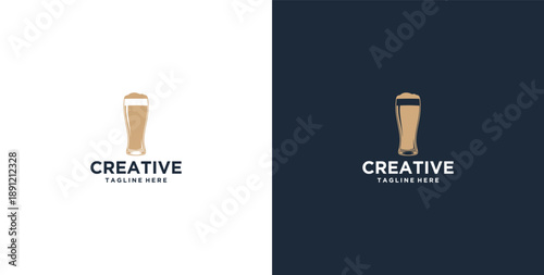 beer serving place vector logo