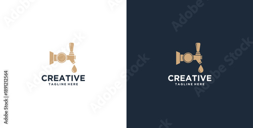 beer serving place vector logo