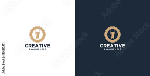 beer serving place vector logo