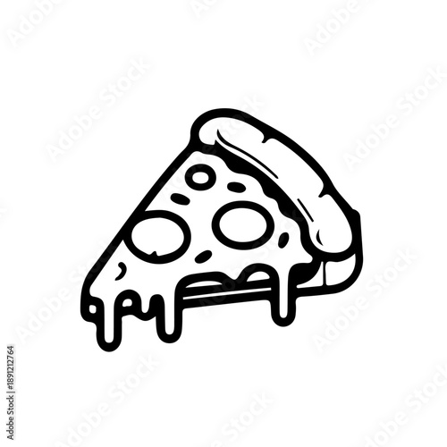 Pizza slice colouring book art 