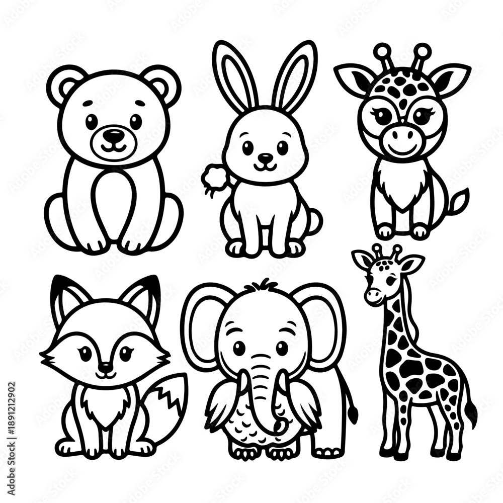Fototapeta premium animal icon set