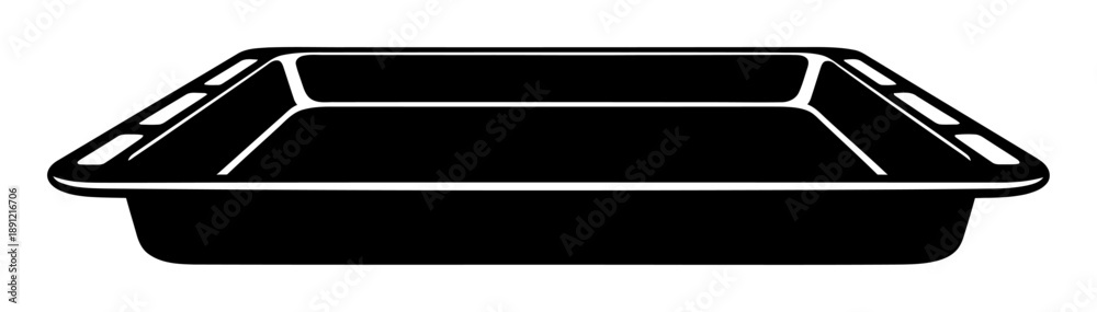 Obraz premium Baking Sheet Vector - Minimalist Silhouette