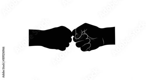 Two fists bumping together in solidarity and friendship.