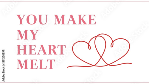 Intertwined hearts illustration symbolizing love and affection in a simple yet emotive graphic design