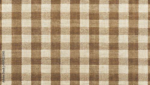 Gingham check pattern seamless fabric texture soft linen weave minimal design vector background	