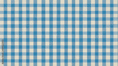 Gingham check pattern seamless fabric texture soft linen weave minimal design vector background	