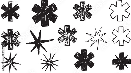 Asterisk icon in simple modern vector format. EPS icon pack