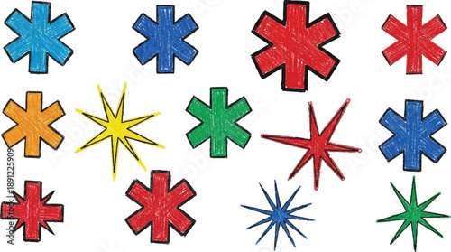 Asterisk icon in simple modern vector format. EPS icon pack