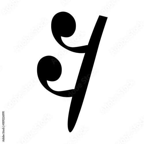 Musical scale vector icon