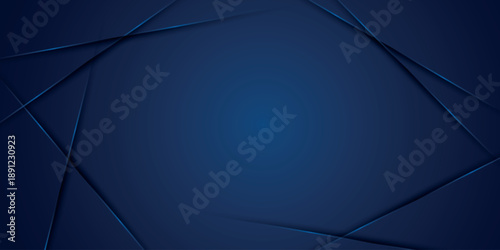 Dark blue abstract background with modern and futuristic blue glowing lines decoration. Shadow stroke design and empty space for text. Vector illustration EPS. 2