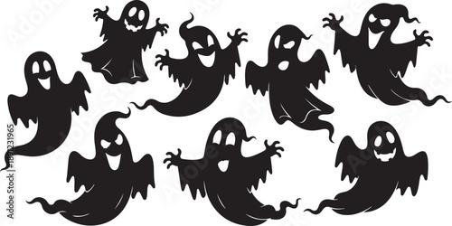 Halloween vector graphics collection spooky silhouettes for festive designs scalable eps illustration silhouette 