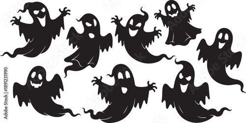 Halloween vector graphics collection spooky silhouettes for festive designs scalable eps illustration silhouette 