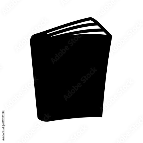 simple black and white illustration of a closed book