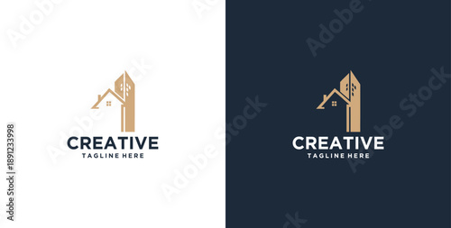 modern real estate development logo