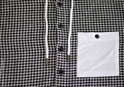 Black and white houndstooth pattern.