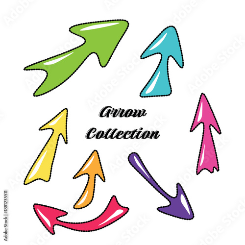 Business element icon in doodle style, arrow, infographic. Isolated vector illustration design. Hand drown business icon. Business idea concept.