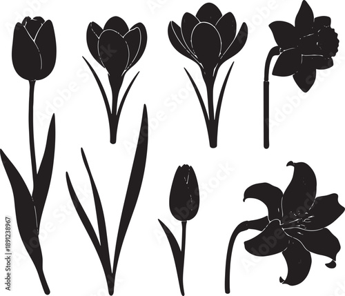 Multiple silhouette variations of one and two Easter eggs sitting in patches of grass for hunt-themed designs