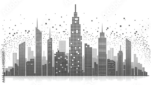 cityscape futuristic city vector background 
