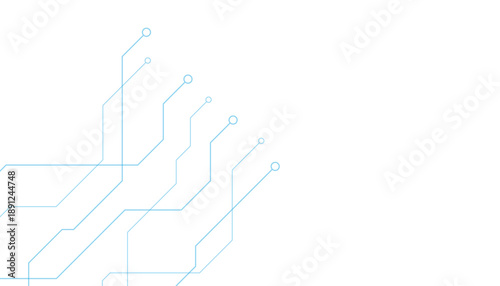 Abstract white blue digital technology futuristic circuit board background design.