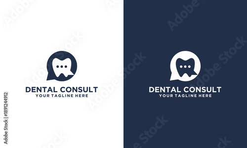 Dental Consult Logo Design Modern and Professional Concept.