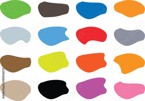Vibrant color swatches on white background